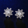 Fashion Electroplated Sunflower And Daisy Flower Earrings With Full Zircon Cartoon Style Earrings For Women