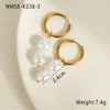 Fashion Elegant Baroque Style Alien Imitation Pearl Stainless Steel Electroplated Geometric Jewelry Bracelet Earrings For Women