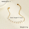 Fashion Elegant Baroque Style Alien Imitation Pearl Stainless Steel Electroplated Geometric Jewelry Bracelet Earrings For Women