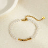 Fashion Elegant Baroque Style Alien Imitation Pearl Stainless Steel Electroplated Geometric Jewelry Bracelet Earrings For Women