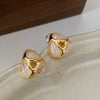 Fashion Elegant French Amber Earrings Light Luxury Highend Retro Brown U Shape Plastic Resin Earrings For Women