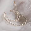 Fashion Elegant Imitation Pearl Necklace Earrings Suit For Women