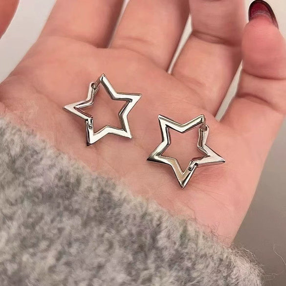 Fashion Elegant Imitation Pearls Fivepointed Star Earrings Necklace Bracelet Electroplating Design For Women