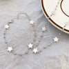 Fashion Elegant Imitation Pearls Fivepointed Star Earrings Necklace Bracelet Electroplating Design For Women