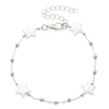 Fashion Elegant Imitation Pearls Fivepointed Star Earrings Necklace Bracelet Electroplating Design For Women