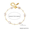 Fashion Elegant Ladies Stainless Steel Pearl Chain Accessories Necklace Bracelet With Electroplating