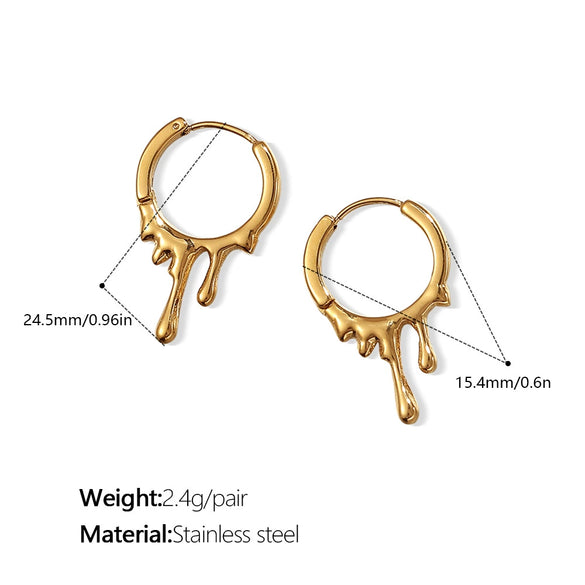 Fashion Elegant Love 316L Stainless Steel Electroplated Women's Earrings