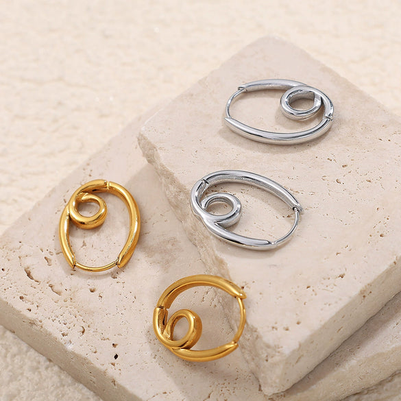 Fashion Elegant Love 316L Stainless Steel Electroplated Women's Earrings