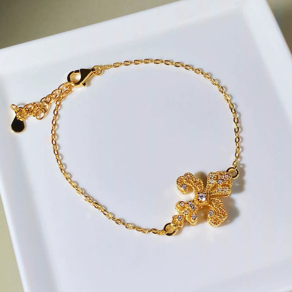 Fashion Elegant Luxury Jewelry Set S925 Silver Doublesided Iris Cut Out Electroplated For Women And Men