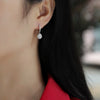Fashion Elegant 925 Sterling Silver Geometric Moissanite Women's Earrings
