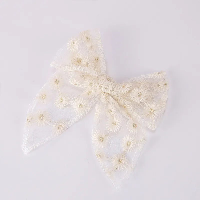 Fashion Embroidery Printing Children'S Bow Cute Swallowtail Knotted Hairpin