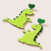 Fashion Exaggerated Acrylic Dinosaur Earrings Retro Creative Cute Animal Shape Earrings For Women