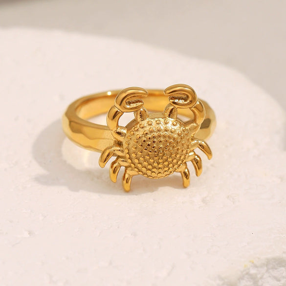 Fashion Exaggerated Animal Zodiac Stainless Steel 18K Gold Plated Ring Bracelets