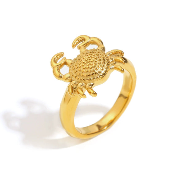 Fashion Exaggerated Animal Zodiac Stainless Steel 18K Gold Plated Ring Bracelets