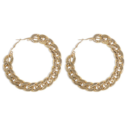 Fashion Exaggerated  Big Circle Chain Earrings