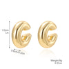 Fashion Exaggerated Cshaped Acrylic Ear Clip For Women With Wave And Geometric Patterns