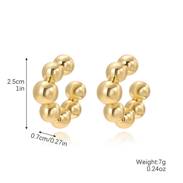 Fashion Exaggerated Cshaped Acrylic Ear Clip For Women With Wave And Geometric Patterns