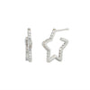 Fashion Exaggerated Fivepointed Star S925 Sterling Silver Earrings Electroplated
