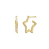 Fashion Exaggerated Fivepointed Star S925 Sterling Silver Earrings Electroplated