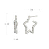 Fashion Exaggerated Fivepointed Star S925 Sterling Silver Earrings Electroplated
