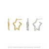 Fashion Exaggerated Fivepointed Star S925 Sterling Silver Earrings Electroplated