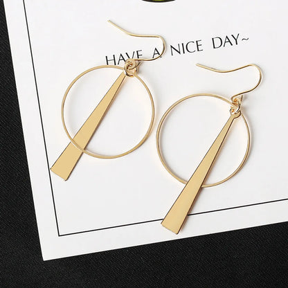 Fashion Geometric Plating Alloy No Inlaid Earrings