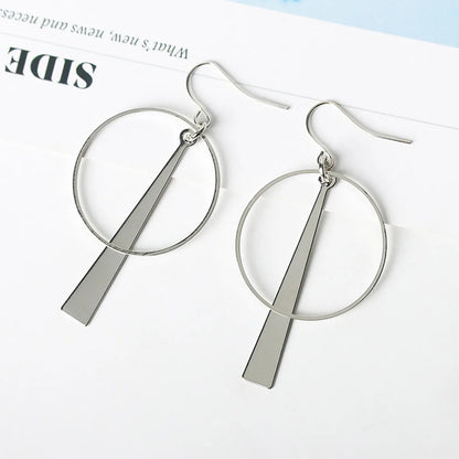 Fashion Geometric Plating Alloy No Inlaid Earrings