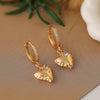 Fashion Exquisite Copper Goldplated Zircon Heartshaped Geometric Style Earrings For Female