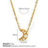 Fashion Exquisite Fourleaf Clover Heart Shape 316L Stainless Steel Electroplating Necklace For Women