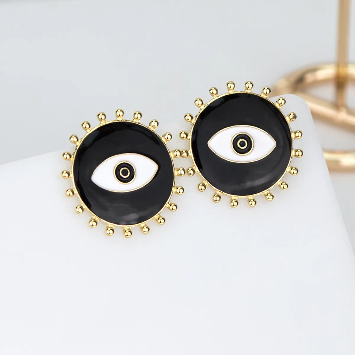 Fashion Eye Alloy Enamel Women's Ear Studs 1 Pair