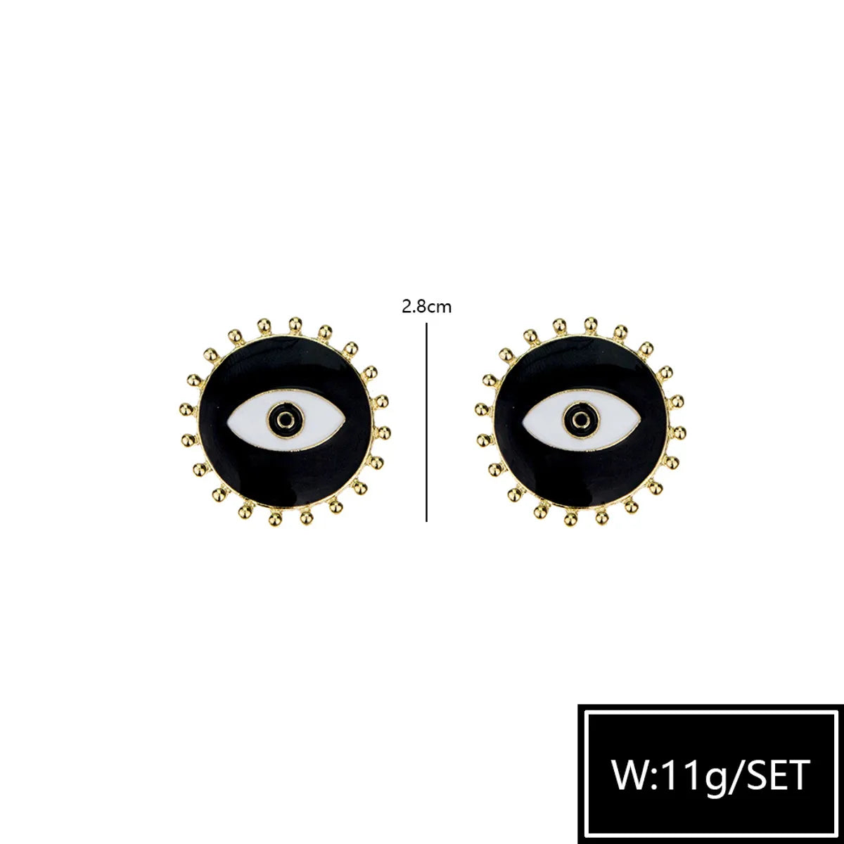 Fashion Eye Alloy Enamel Women's Ear Studs 1 Pair