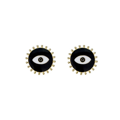 Fashion Eye Alloy Enamel Women's Ear Studs 1 Pair