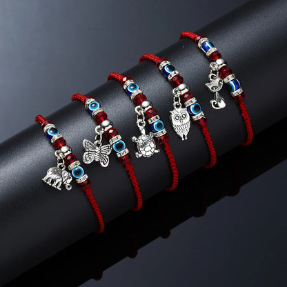 Fashion Eye Alloy Glass Rope Braid Women'S Bracelets