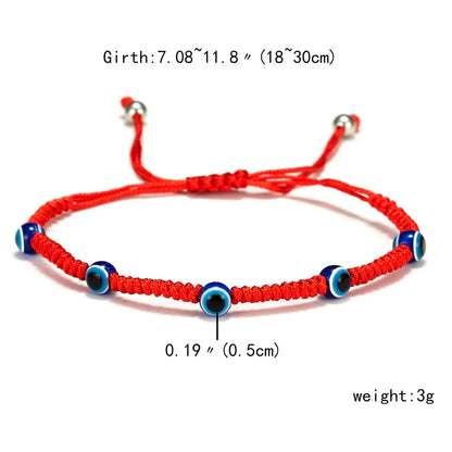 Fashion Eye Alloy Glass Rope Braid Women'S Bracelets