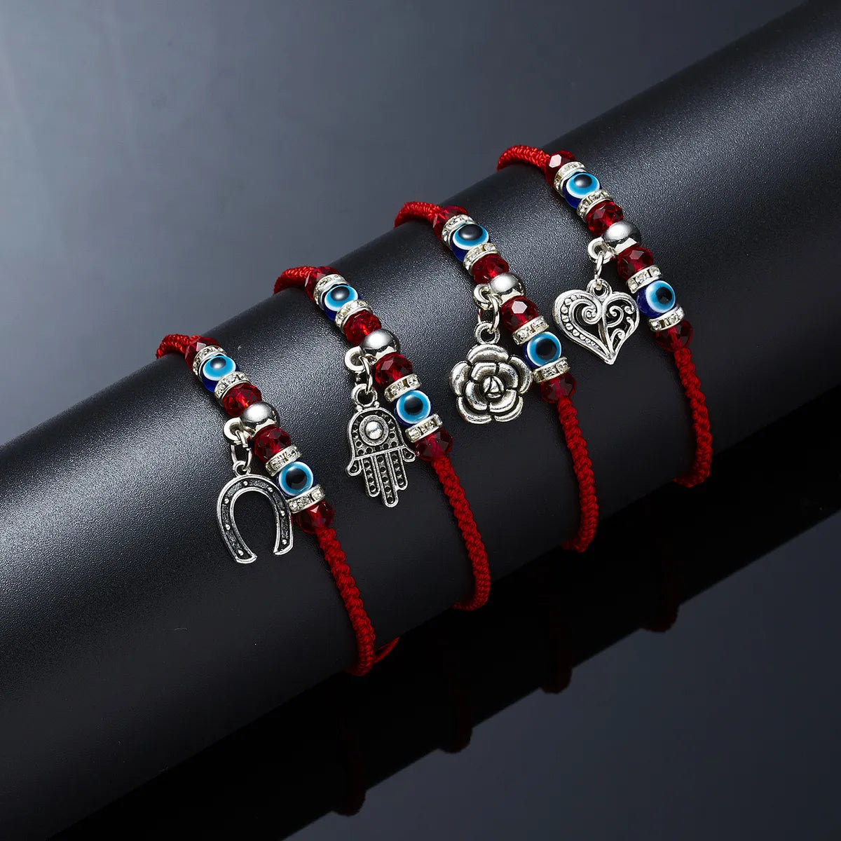 Fashion Eye Alloy Glass Rope Braid Women'S Bracelets