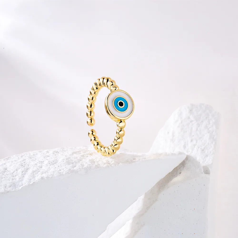 Fashion Eye Copper Open Ring Epoxy Copper Rings