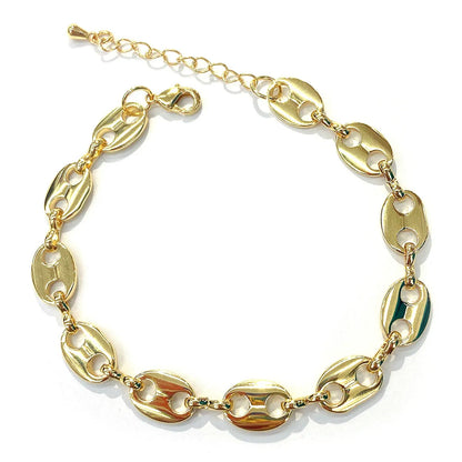 Fashion Eye Pearl Enamel Bracelets 1 Piece