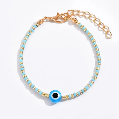 Fashion Eye Resin Beaded Plating Women's Bracelets 1 Piece