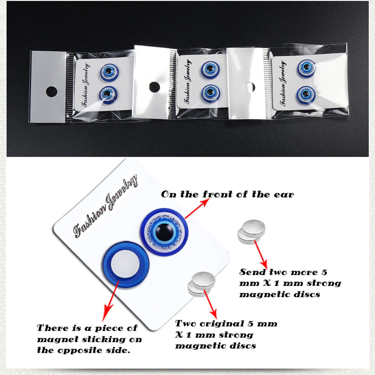 Fashion Eye Resin Ear Studs 1 Pair