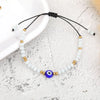 Fashion Eye Stainless Steel Glass Beaded Women'S Bracelets 1 Piece