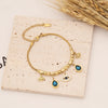 Fashion Eye Stainless Steel Necklace Inlaid Zircon Zircon Stainless Steel Necklaces