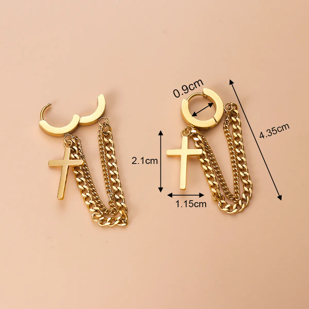 Fashion Eye Stainless Steel Plating Earrings 1 Pair