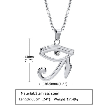 Fashion Eye Titanium Steel Plating Pendant Necklace 1 Piece