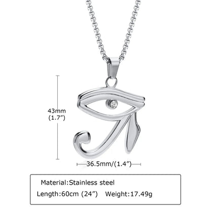 Fashion Eye Titanium Steel Plating Pendant Necklace 1 Piece