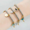 Fashion Eye Titanium Steel Plating Zircon Bracelets 1 Piece