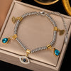 Fashion Eye Titanium Steel Plating Zircon Bracelets 1 Piece