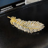 Fashion Feather Alloy Plating Rhinestones Hair Clip