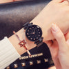 Fashion Female Alloy And Stainless Steel Round Dial Magnet Watch