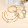 Fashion Female Quartz Watch With Alloy Case And Stainless Steel Buckle Round Dial