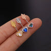 Fashion Female Stainless Steel Zircon Flower Earrings